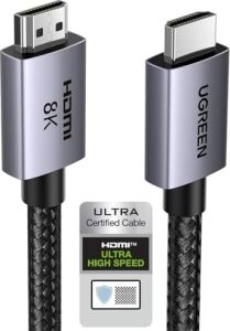 HDMI 2.1 Kablo 8k 60Hz 4K 240Hz 165Hz 144Hz 120Hz 48GBIT/S Yüksek Hızlı, HDMI Kablo 2.1 Ultra Hd Earc Hdr 10+ Hdcp 2.3 Dolby Vision Vrr Tv/ps5/ps4/ Xbox Series X/monitör ile Uyumlu (2m)