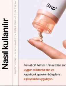 Snp Glutathione ve Niacinamide Toning Sun Serum