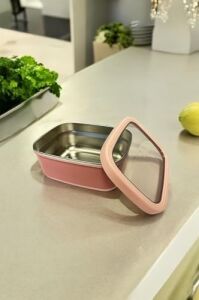 Dikdörtgen Saklama Kabı 2 L Pembe VP-931, Pembe