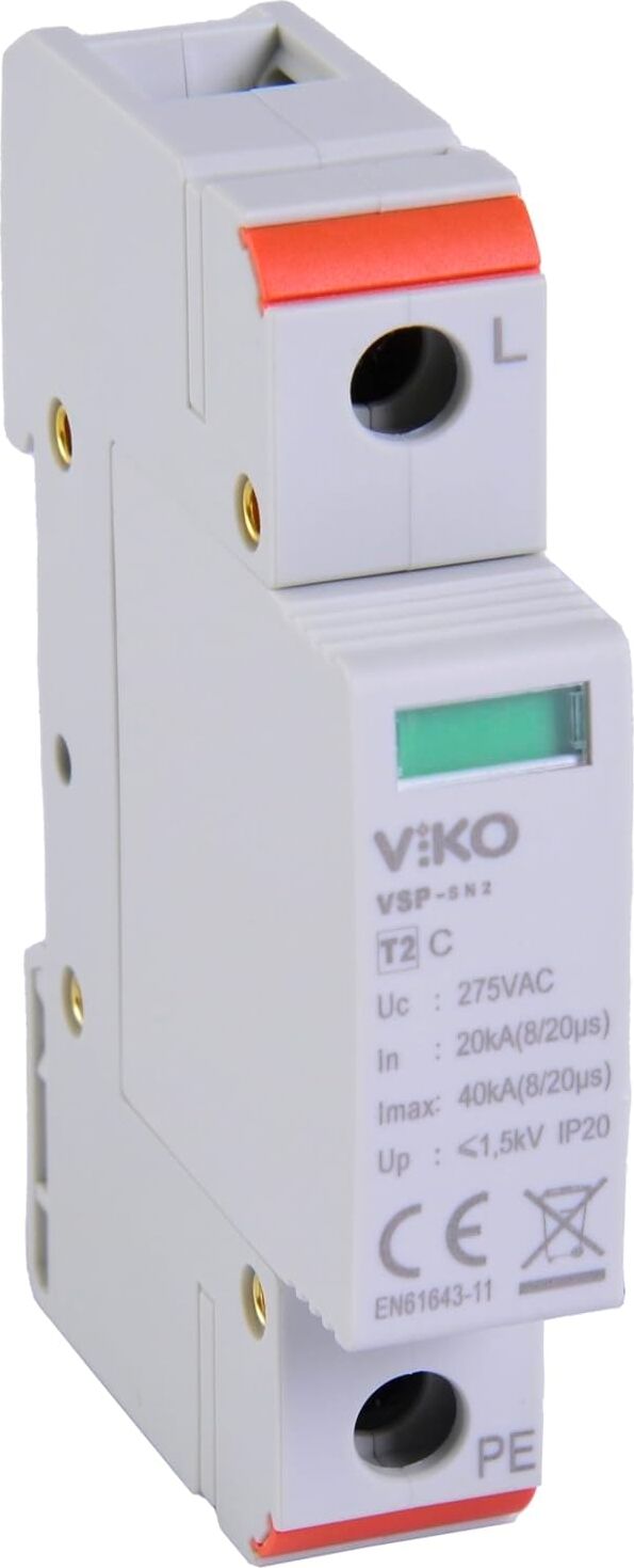 Vsp-1/40/c Modüler Parafadur 40KA 1kutup C Tip