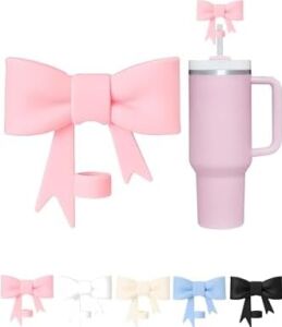 1 Adet Silikon Pipet Kapağı –   ile Uyumlu 10 mm Pipetler Için – Toz Koruyucu, Fiyonklu Tasarım – Pembe Renk