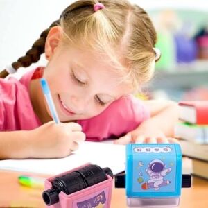 Çocuklar Için Eğlenceli ve Öğretici Matematik Toplama Işlemleri Kaşesi, Eğitim Öğrenme Için Çarpım Tablosu Kaşesi Mürekkep Hediyeli Matematik Rulosu Damgası (Mavi)