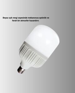 Uzun Ömürlü Şarjlı LED Ampul 30 Watt Güçlü Aydınlatma