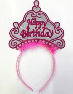 Happy Birthday Yazılı Neon Renk Taç 12 Adet