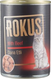 Rokus Dana Etli Konserve Kedi Maması, 410 gr