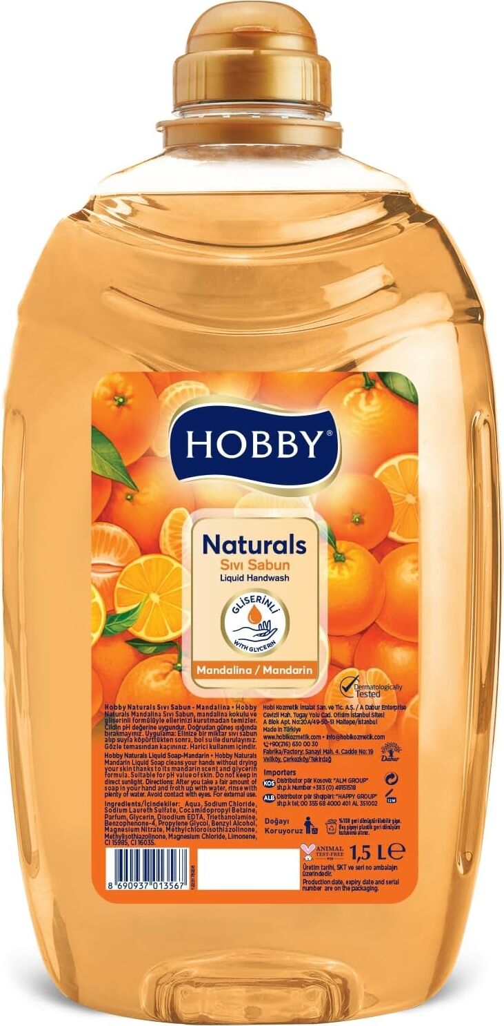 Sıvı Sabun Naturel Mandalina 1500 ml