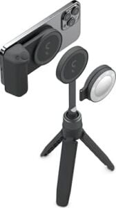 Snapgrip Creator Kit - Snapgrip, Snaplight, Snappod ve Taşıma Çantası Içerir - Manyetik Montaj Her Telefona Takılır - Kablosuz Deklanşör Düğmeli Mobil Batarya Tutucusu - Gece Yarısı