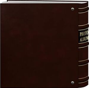 Photo Albums 200 Cepli Halka Bağlı Şarap Rengi Bağlanmış Deri Altın Vurgulu Kapak Fotoğraf Albümü 10 x 15 cm Baskılar Için