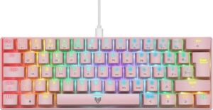 Blueforce Majesty 62 Tuşlu Rgb Mini Gaming Oyuncu Mekanik Klavye Red Switch Pembe