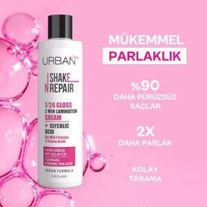 Care Shake N Repair 7/24 Glikolik Asit Içeren Gloss Laminasyon Parlaklık Etkili Bakım Kremi, 200 Mililitre, Vegan