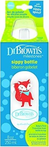 8 OZ/250 ml Pp Dar Ağız + Sippy Biberon Bardak, Tilki, Tekli Paket