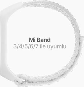 Xiaomi Mi Band 7/6/5/4 Ile Uyumlu Tam Kaplayan Silikon Çerçeveli Bilek Kalınlığına Göre Ayarlanabilen Hafif ve Bileği Rahatsız Etmeyen Kaliteli Hasır Örme Kumaş Kordon
