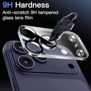 iPhone 17 Pro Max Uyumlu Full Kamera Lens Koruyucu Darbe Dayanıklı Temperli Cam Tam Koruyucu Hd Şeffaf Kamera Lens Cam Film Çizilme Önleyici Koruyucu Film