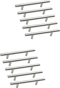 Paslanmaz Metal Kulp, Inox Dolap Çekmece Mobilya Kulbu, Tv Ünitesi Yatak Odası Vestiyer Mutfak Için (224 Mm, Adet, 10)