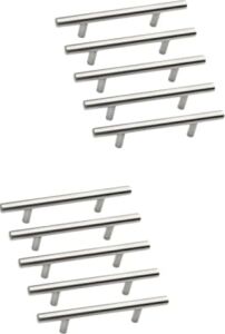 Paslanmaz Metal Kulp, Inox Dolap Çekmece Mobilya Kulbu, Tv Ünitesi Yatak Odası Vestiyer Mutfak Için (224 Mm, Adet, 10)