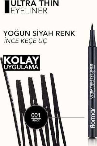 Ultra Thin Keçe Uçlu Mat Kalem Eyeliner 001