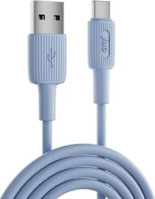 12W Usb-A To Type-C Silikon Hızlı Şarj ve Data Kablosu Mavi 1 Metre