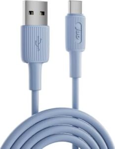 12W Usb-A To Type-C Silikon Hızlı Şarj ve Data Kablosu Mavi 1 Metre