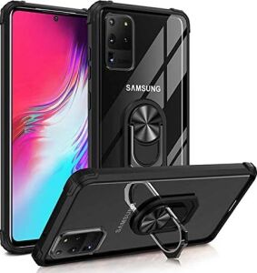 Spia  Galaxy S20 Ultra Kılıf Siyah Losa Sert Kapak Orijinal Esnek Ince Geliştirilmiş Dayanıklı Darbe Karşıtı Koruyucu Yeni Nesil Tasarım ( Galaxy S20 Ultra, Siyah)