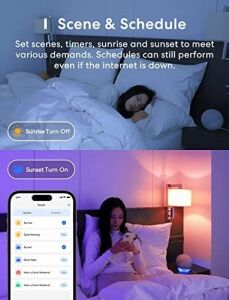 Meross Akıllı Wi-Fi Ampul, Apple Homekit ile Çalışır, Wifi Lamba, Led, Çok Renkli, Kısılabilir Ampul, Siri, Alexa, Google Home ve Smartthings ile Uyumlu, E27 Sıcak Beyaz