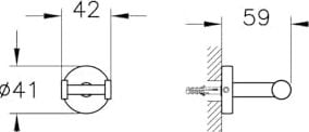 Base 200 A44102 Ikili Askı, Krom