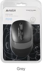 FG10 Nano Kablosuz Optik 2000 Dpı Mouse, 4 Yönlü Scroll, Siyah Gri
