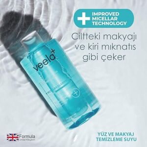 Veela Nemlendirici Etkili Yüz ve Makyaj Temizleme Suyu – Micellar Cleansing Water, Gelişmiş Misel Teknolojisi ile Nazik Temizlik