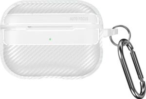 Airpods Pro 2 ile Uyumlu Fiber Karbon Görünümlü Şeffaf Silikon Kılıf Tam Oturan Mükemmel Kalıp ve Göz Alıcı Şık Tasarım (Airpods Pro 2)