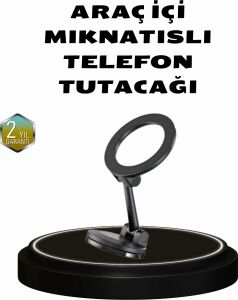 360° Dönebilen Katlanır Manyetik Araç Telefon Tutucu – Magsafe Uyumlu, Kompakt ve Şık Tasarım