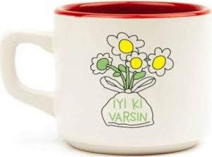 Iyi Ki Varsın Papatya Buketi Beyaz Venüs Kupa - Hediyelik Kupa Fincan Mug