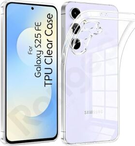Galaxy S25 Fe Ile Uyumlu ANTŞFF01 Şeffaf Telefon Kılıfı - Yumuşak Silikon Malzeme, Darbeye Dayanıklı, Ince Hafif Tasarım, Kolay Takıp Çıkarma