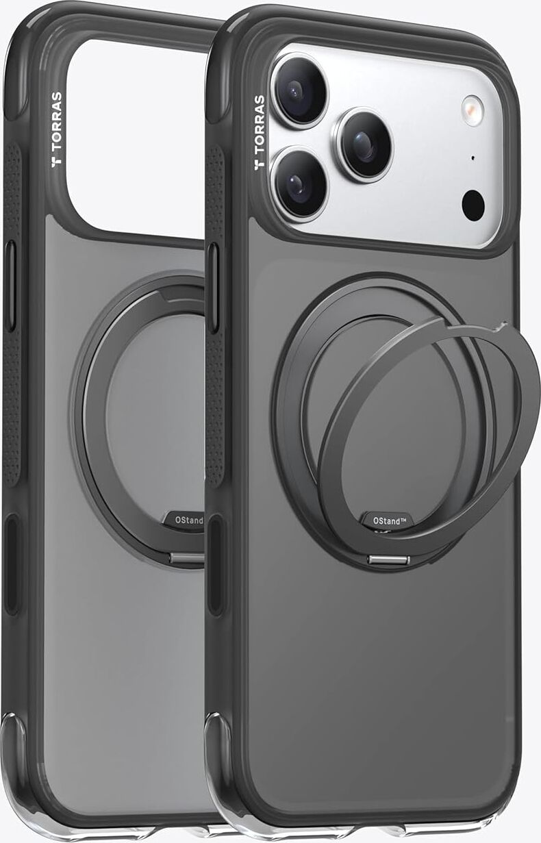 Torras O3 Air iPhone 17 Pro Uyumlu Kılıf, 360° Manyetik Standlı, Magsafe Uyumlu, Askeri Düzey Darbe Korumalı, Ince ve Şık Telefon Kılıfı