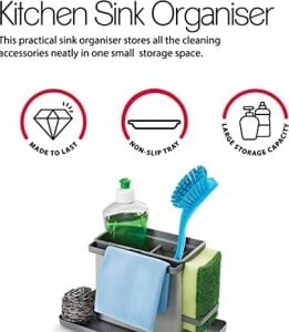 Tıdy Tex - Plastik Modüler Mutfak Temizlik Düzenleyici, Gri