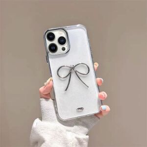 Apple iPhone 13 Pro Max ile Uyumlu Kılıf  Bow Silikon Kılıf Şeffaf