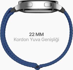 22MM ile Uyumlu Saatler Için Solo Loop 46MM Yumuşak Kumaş Kordon  Watch (Gt6 Pro/gt6/gt5 Pro/gt5/gt4/watch 4 Pro/gt3/gt3 Pro/gt2/gt2 Pro) (Mavi)