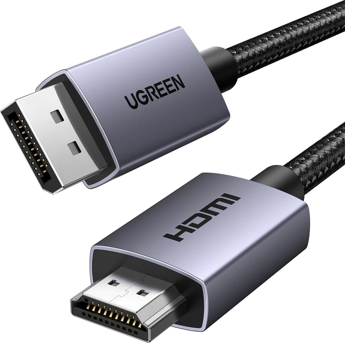 4K 1080P@120Hz Displayport 1.2 To HDMI 1.4 Örgülü Kablo, 1.5m, 35841