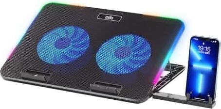 Mila Serisi M2 R-Type Rgb Işıklı, 2 Büyük Fan, Telefon Standı,2 USB Notebook Soğutucu Stand