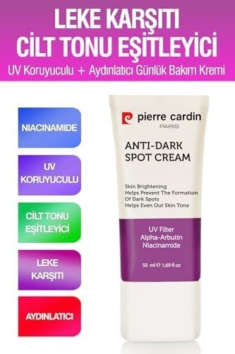 Leke Karşıtı ve Cilt Tonu Eşitleyici, Uv Koruyuculu, Aydınlatıcı Günlük Bakım Kremi Yüz ve Vücut 50 ml