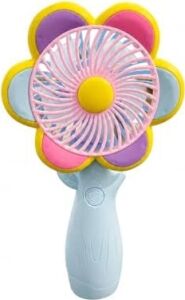 Mini El Fanı USB Şarjlı Type-C Bağlantılı 3 Kademeli Taşınabilir Elektrikli Fan Masaüstü ve El Tipi Kullanım Renk Serinletici Fan Mavi Pembe Sarı Papatya