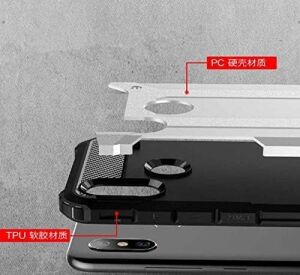 Xiaomi Mi 8 Se ile Uyumlu Çift Katman Koruyucu Crash Military Tank Kılıf - Kırmızı
