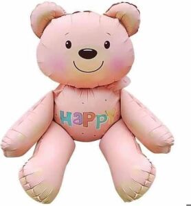 Oturan Ayi Folyo Balon 77 * 70, Pembe