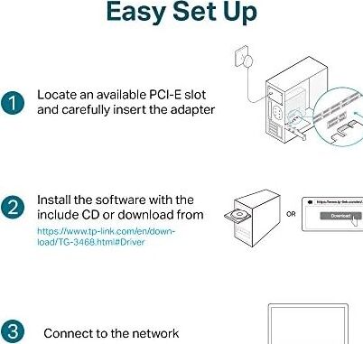 TG-3468, 10/100/1000MBPS Gigabit Pcı Network Adaptör