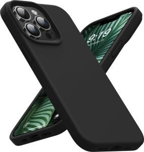 Apple iPhone 15 Kılıf 6.1'' ile Uyumlu, Ince Sıvı Silikon Cep Telefon Kılıfı, Mikrofiber Astar Iç Yüzey, Darbe Emici Kapak, Kolay Temizlenebilir Phone Case - Siyah
