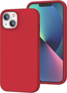 Iphone 13 Uyumlu Kırmızı Silikon Kılıf Leke Tutmaz Içi Süet Silinebilir Kapak