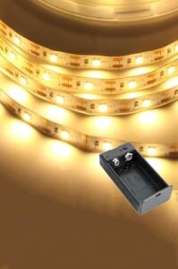 Günışığı Renk Pil ile Çalışan Şerit LED 2 Metre Pilli Şerit LED (Pil Dahil)