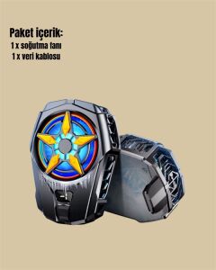 Mobil Cihaz Soğutma Radyatörü – Metal+Abs, Type-C Kablolu Yeni Nesil