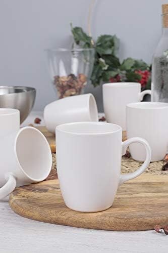 6 Adet 9 cm Mat Beyaz Bulut Kupa 022