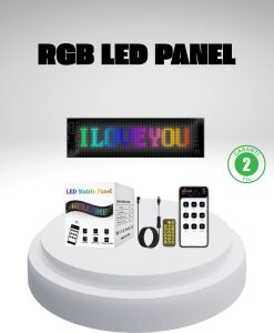 Rgb LED Panel – Mobil Uyumlu, Yazı ve Gıf Destekli, USB Bağlantılı Dekoratif Ekran
