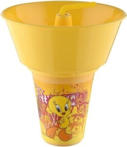 Tweety Lisanslı Cips ve Mısır Kovalı Pipetli Bardak