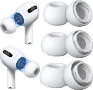 Airpods Pro & Airpods Pro 2. Nesil Için 3 Çift Yedek Kulak Uçları, Gürültü Azaltma Delikli Silikon Kulak Ucu Ağrısı Yok, Kaymaz Yumuşak Kulak Uçları Airpods Pro/pro 2 ile Uyumlu (Boyutlar